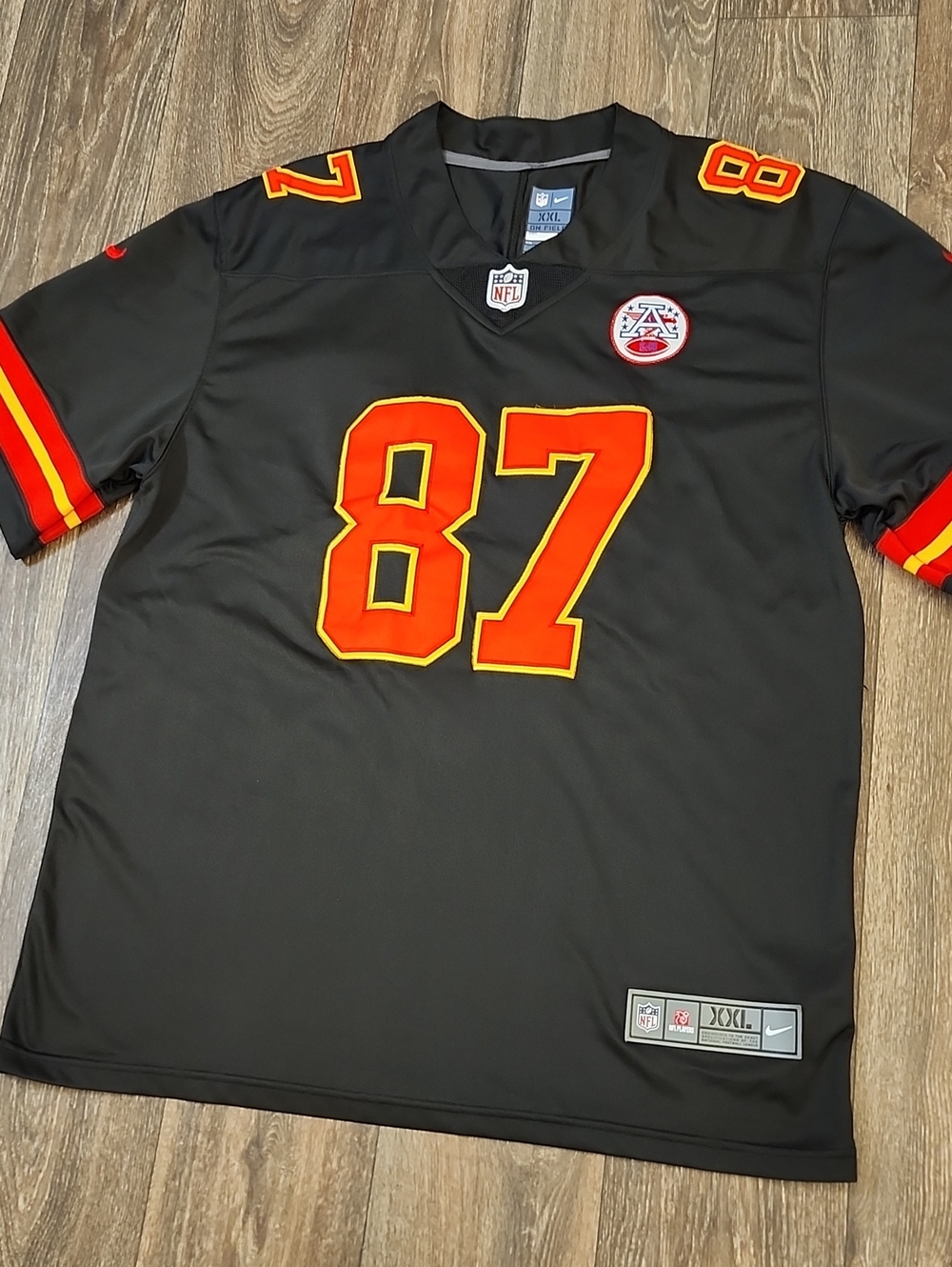 Nike Travis Kelce NFL Kansas City Chiefs Black Rush Football Jersey Mens XXL 2XL